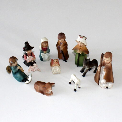 Krippenzubehör Krippenfiguren Set 10-teilig, 5,5 cm Kinderkrippe, Polyresin – Bild 3