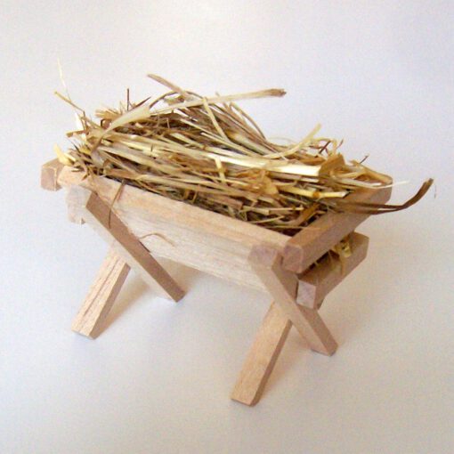 Futterkrippe mit Heu Futterraufe ca. 5cm Krippendekoration Krippenzubehör