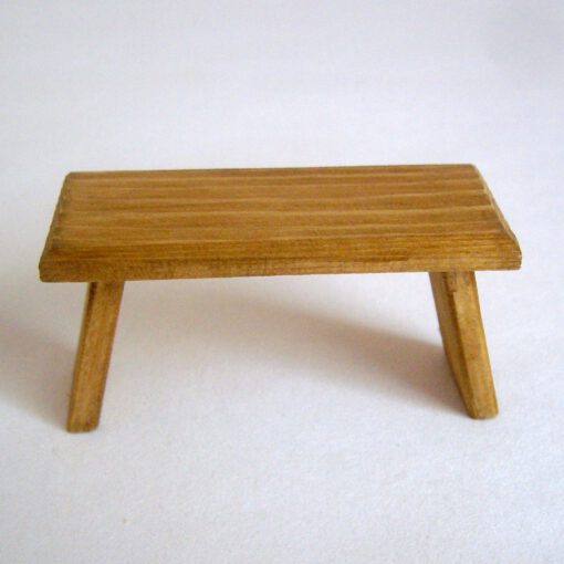 Krippenzubehör Bank Holzbank ca 7cm braun Wichtelzubehör Puppenstube, Mini-Garten, Krippendekoration
