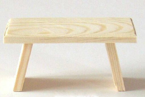 Krippenzubehör Bank Holzbank ca 7cm hell Wichtel Wichtelzubehör Puppenstube, Mini-Garten, Krippendekoration