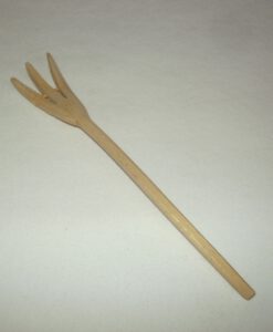 Krippenzubehör schmale Heugabel aus Holz, 11cm Länge, Krippendekoration, Mini-Garten, Modellbau