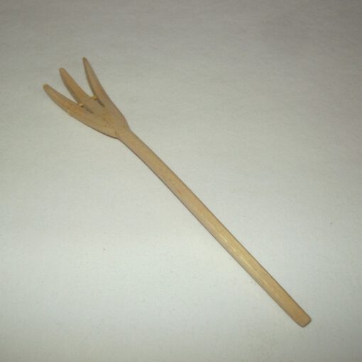 Krippenzubehör schmale Heugabel aus Holz, 11cm Länge, Krippendekoration, Mini-Garten, Modellbau
