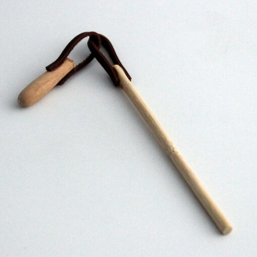 Krippenzubehör Dreschflegel mit Lederband 13 cm Krippendekoration Ernte Bauernhof Werkzeug Arbeitsgerät