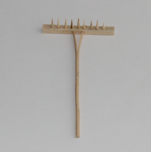 Krippenzubehör Rechen schmal 11,5 cm Länge Krippendekoration Wichtelzubehör, Wichtel, Mini-Garten Modellbau