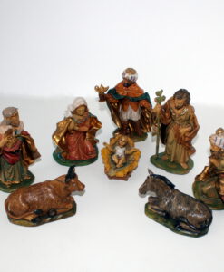 Krippenfiguren Set 9-tlg. 15 cm, Kunststoff, orientalisch, heilige Familie, heilige Könige, Ochse, Esel, Krippenzubehör