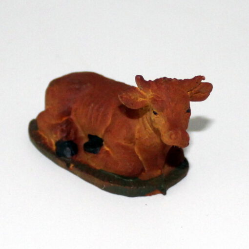 Krippenfigur Ochse 2,5 cm, Einzelfigur, Zusatzfigur, Ersatzfigur, Tierfigur, Kuh, Krippenzubehör, Polystone