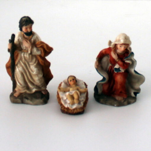 Krippenfiguren - Set,  ca. 8,5 cm,  Krippenzubehör, heilige Familie, Starterset, Ersatzfiguren, Zusatzfiguren, Polyresin, Krippendekoration,