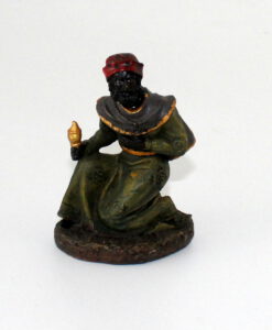 Krippenfigur kniender König ca. 9,5 cm für Figurengröße ca 15 cm Krippenzubehör Ersatzfigur Zusatzfigur Polystone