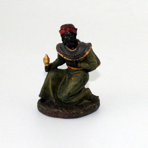Krippenfigur kniender König ca. 9,5 cm für Figurengröße ca 15 cm Krippenzubehör Ersatzfigur Zusatzfigur Polystone