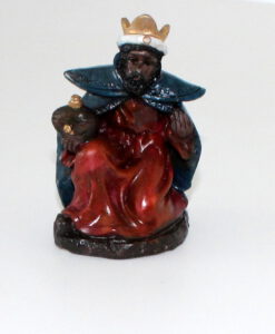 Krippenfigur König kniend 9,5 cm Einzelfigur Ersatzfigur Krippenzubehör Krippendekoration
