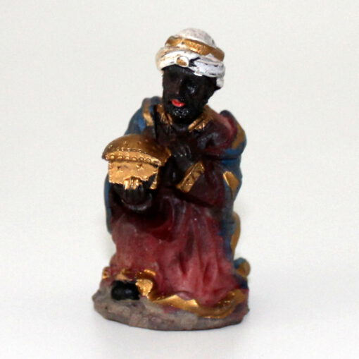 Krippenzubehör Krippenfigur kniender König 5,5 cm Einzelfigur Ersatzfigur Polystone Krippendekoration