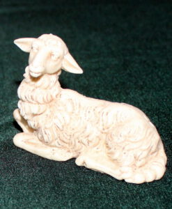 Krippenfiguren liegendes Schaf 6 cm Krippenzubehör Tierfigur Krippenfigur Kunststoff Krippendekoration