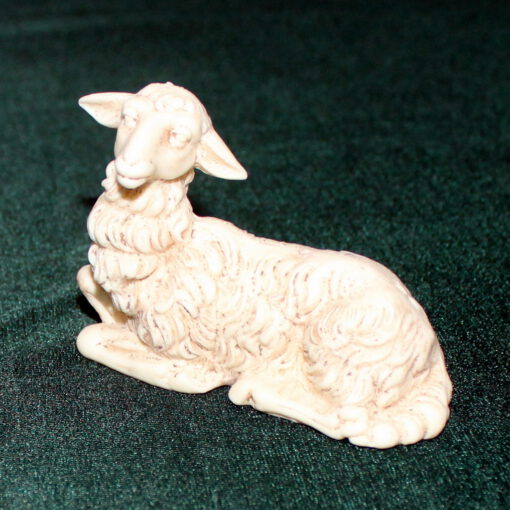 Krippenfiguren liegendes Schaf 6 cm Krippenzubehör Tierfigur Krippenfigur Kunststoff Krippendekoration