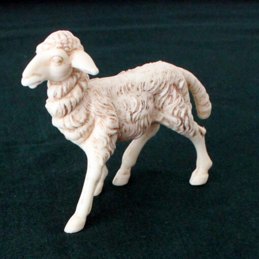 Krippenfiguren stehendes Schaf 8 cm Krippenzubehör Tierfigur Krippenfigur Kunststoff Krippendekoration