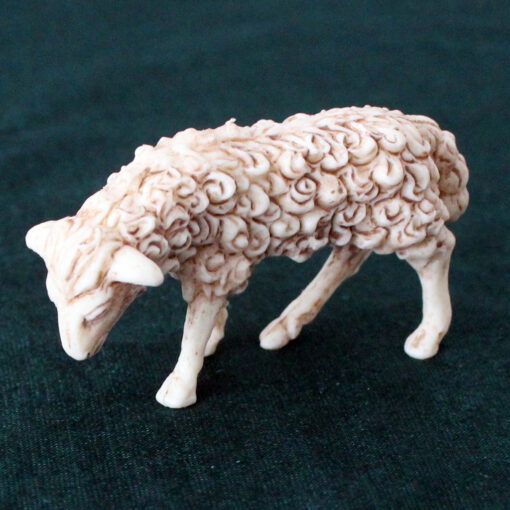 Krippenfiguren fressendes Schaf 4 cm Krippenzubehör Tierfigur Krippenfigur Kunststoff Krippendekoration