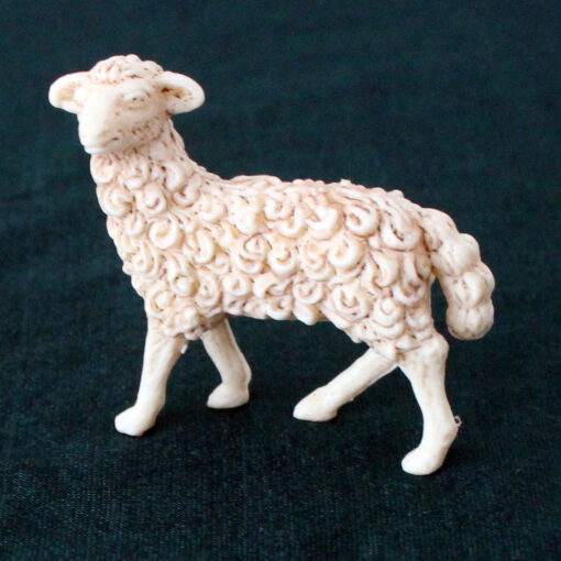 Krippenfiguren Schaf 5,5 cm seitlich schauend Krippenzubehör Tierfigur Krippenfigur Kunststoff Krippendekoration