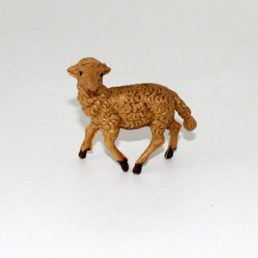 Krippenfiguren braunes Schaf ca. 5 cm seitlich schauend Krippenzubehör Tierfigur Mini-Garten Krippenfigur Kunststoff Krippendekoration – Bild 2