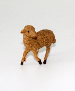 Krippenfiguren braunes Schaf ca. 5 cm seitlich schauend Krippenzubehör Tierfigur Mini-Garten Krippenfigur Kunststoff Krippendekoration