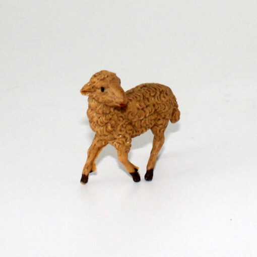 Krippenfiguren braunes Schaf ca. 5 cm seitlich schauend Krippenzubehör Tierfigur Mini-Garten Krippenfigur Kunststoff Krippendekoration