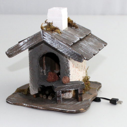 Krippenzubehör Backhaus beleuchtet 11cm Bakkes Krippendekoration – Bild 2