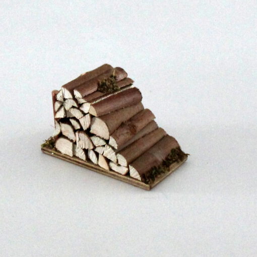 Krippenzubehör schräger Holzstapel, Holzlager, Holzscheite, Holzplatz, Handarbeit, Krippendeko, Mini-Garten – Bild 3
