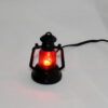 Krippenelektrik Krippenzubehör Windlampe, Sturmlampe, rot, Grubenlampe, beleuchtet E5, Krippenbeleuchtung, Krippendeko