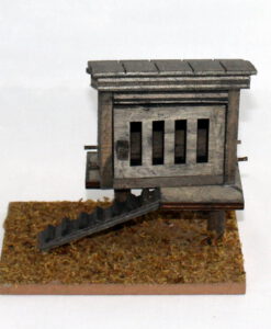 Krippenzubehör Hühnerstall, Hasenstall, Stall, 10cm, gebeizt, Krippendekoration, Mini-Garten