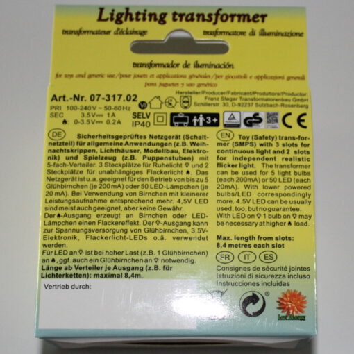 Set Krippenelektrik 8-teiligTrafo Komet Laterne Beleuchtungstrafo Ruhelicht und Flackerlicht Steger Krippenzubehör Wichtelzubehör Puppenstube Krippenbeleuchtung (Kopie) – Bild 2