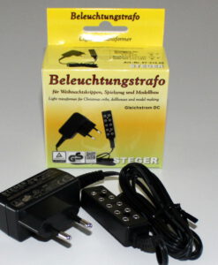 Ruhelichttrafo Steger für bis zu 20 Lämpchen 3,5-4,5 Volt und LED-Lämpchen  3,5V, Krippenbeleuchtung