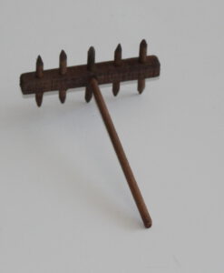 Krippenzubehör doppelter Heurechen,  12 cm, Rechen, Grasrechen, Krippendekoration