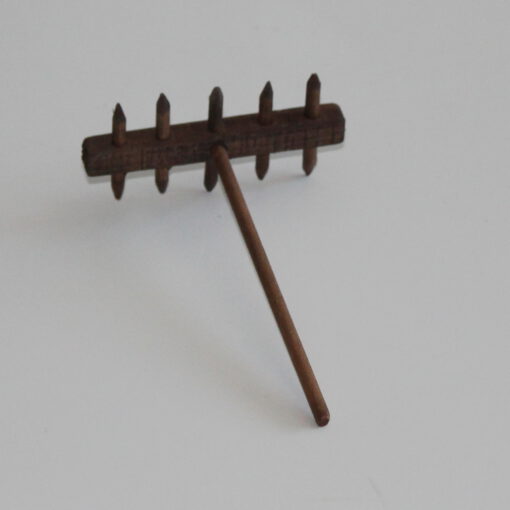 Krippenzubehör doppelter Heurechen,  12 cm, Rechen, Grasrechen, Krippendekoration