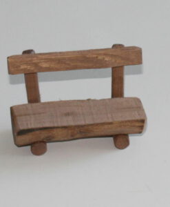 Krippenzubehör Bank, Gartenbank aus Naturholz, Holzbank, Wichtelzubehör, Krippendekoration, Mini-Garten, Puppenstube,