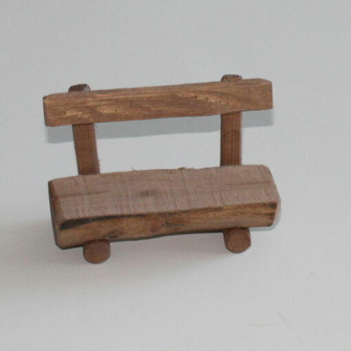 Krippenzubehör Bank, Gartenbank aus Naturholz, Holzbank, Wichtelzubehör, Krippendekoration, Mini-Garten, Puppenstube,
