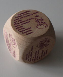 Gebetswürfel Kindergebete lila Schrift Geschenkidee Kinder Kommunion Konfirmation Geburt Taufe Geburtstag Geschenk
