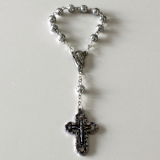 10er Rosenkranz Rosenperlen ca. 13,5 cm, Geschenk, Geburt, Taufe, Kommunion, Konfirmation, Führerschein, Mitbringsel, Geschenkidee – Bild 2
