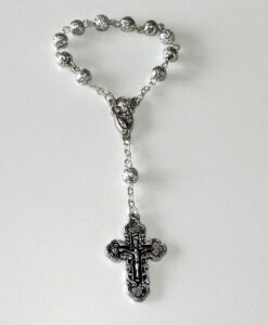 10er Rosenkranz Rosenperlen ca. 13,5 cm, Geschenk, Geburt, Taufe, Kommunion, Konfirmation, Führerschein, Mitbringsel, Geschenkidee