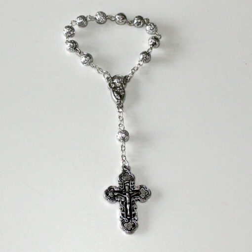 10er Rosenkranz Rosenperlen ca. 13,5 cm, Geschenk, Geburt, Taufe, Kommunion, Konfirmation, Führerschein, Mitbringsel, Geschenkidee