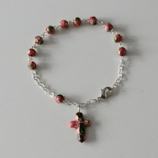 Rosenkranz Armband 10er Autorosenkranz Kommunion Konfirmation Führerschein Geburt Taufe Geschenk