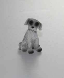 Krippenzubehör Krippenfiguren sitzender Hund Polystone Wichtel Mini-Garten Puppenstube Handarbeit Krippendekoration