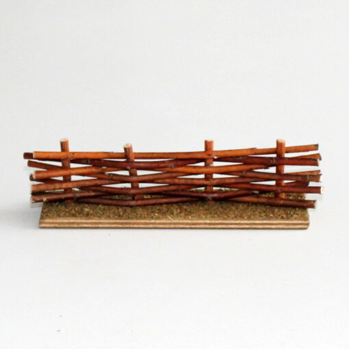 Krippenzubehör Weidenzaun, Zaun, Wiesenzaun, 15 cm, Krippendekoration, Mini-Garten